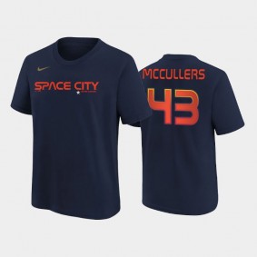 Houston Astros Youth 2022 City Connect Name & Number Navy Lance McCullers Jr. T-shirt