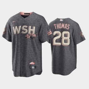 #28 Lane Thomas 2022 City Connect Nationals Replica Bloom Gray Jersey