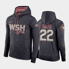 Cherry Blossom Washington Nationals #22 Juan Soto 2022 City Connect Gray Men's Hoodie