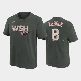 Youth #8 Carter Kieboom Washington Nationals Gray 2022 City Connect Name Number T-shirt