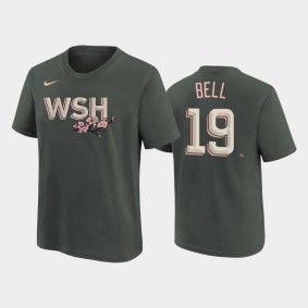 Youth #19 Josh Bell Washington Nationals Gray 2022 City Connect Name Number T-shirt