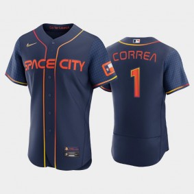 Carlos Correa Houston Astros Authentic Men's Jersey 2022 City Connect - Navy