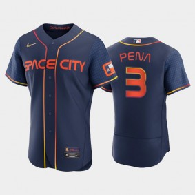 Jeremy Pena Houston Astros Authentic Men's Jersey 2022 City Connect - Navy