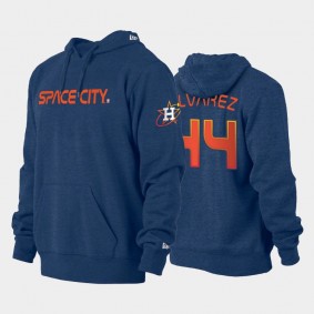 #44 Yordan alvarez Pullover Navy Men's 2022 City Connect Houston Astros Hoodie