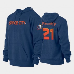 #21 Zack Greinke Pullover Navy Men's 2022 City Connect Houston Astros Hoodie