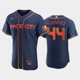 Yordan alvarez Houston Astros Authentic Men's Jersey 2022 City Connect - Navy