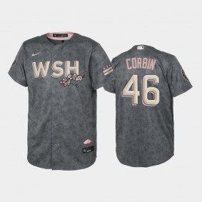 #46 Patrick Corbin 2022 City Connect Nationals Replica Bloom Gray Jersey