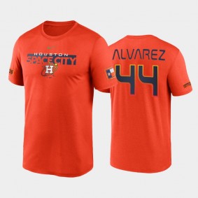 Houston Astros Men's 2022 City Connect Legend Orange Yordan alvarez T-shirt