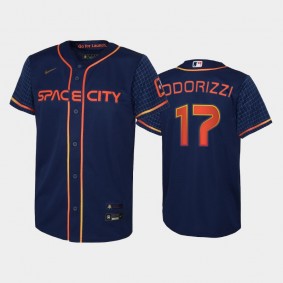 #17 Jake Odorizzi Youth 2022 City Connect Astros Replica Navy Jersey