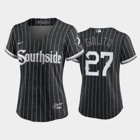 Women's Black 2021 City Connect Chicago White Sox #27 Lucas Giolito Replica Jersey