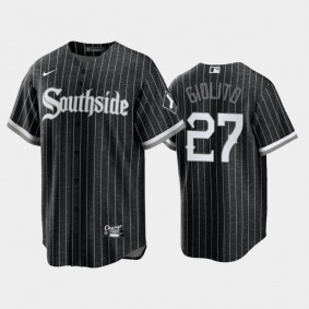 Black 2021 City Connect White Sox #27 Lucas Giolito Men's Jersey Replica