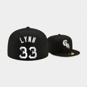 2021 City Connect White Sox Black 59FIFTY Fitted Hat Men's #33 Lance Lynn