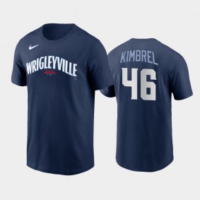 #46 Craig Kimbrel 2021 City Connect Cubs Navy Men's Name Number T-Shirt