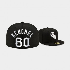 2021 City Connect White Sox Black 59FIFTY Fitted Hat Men's #60 Dallas Keuchel