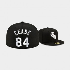 2021 City Connect White Sox Black 59FIFTY Fitted Hat Men's #84 Dylan Cease