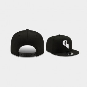 2021 City Connect White Sox Black 9FIFTY Snapback Hat Youth