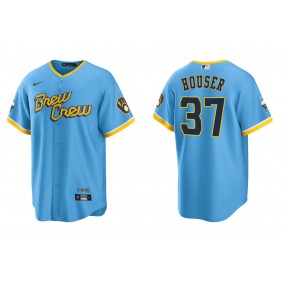 Men's Milwaukee Brewers Adrian Houser Powder Blue 2022 City Connect Replica Jersey