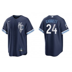 Men's Kansas City Royals Amir Garrett Navy 2022 City Connect Replica Jersey