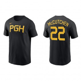 Andrew McCutchen Pittsburgh Pirates Black 2023 City Connect Wordmark T-Shirt