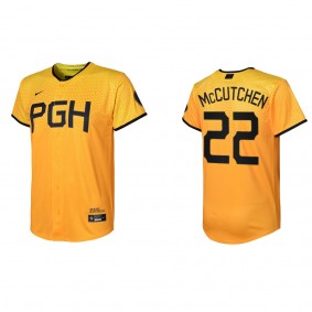 Andrew McCutchen Youth Pittsburgh Pirates Gold 2023 City Connect Jersey