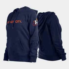 Navy 2022 City Connect Houston Astros Women's Pullover Hoodie