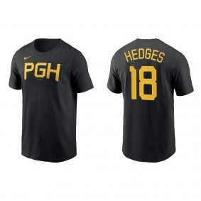 Austin Hedges Pittsburgh Pirates Black 2023 City Connect Wordmark T-Shirt