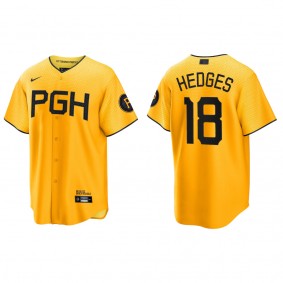 Austin Hedges Pittsburgh Pirates Gold 2023 City Connect Replica Jersey