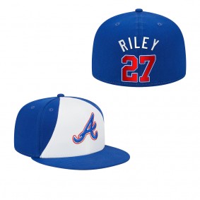 Austin Riley Atlanta Braves White Royal 2023 City Connect Fitted Hat