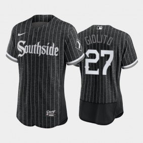 Black Authentic Chicago White Sox #27 Lucas Giolito Men's Jersey 2021 City Connect