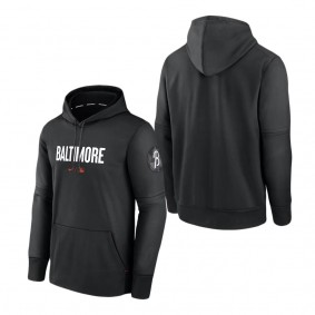 Men's Baltimore Orioles Nike Black 2023 City Connect Pregame Performance Pullover Hoodie