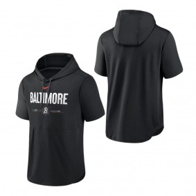 Men's Baltimore Orioles Nike Black 2023 City Connect Short Sleeve Pullover Hoodie