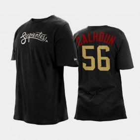 2021 City Connect Arizona Diamondbacks Black Big #56 Kole Calhoun T-Shirt