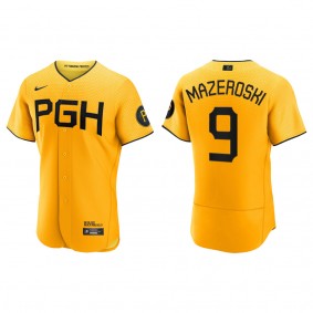 Bill Mazeroski Pittsburgh Pirates Gold 2023 City Connect Authentic Jersey