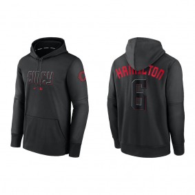 Billy Hamilton Cincinnati Reds Nike Black 2023 City Connect Pregame Performance Pullover Hoodie