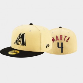 Arizona Diamondbacks Black #4 Ketel Marte 2021 City Connect 59FIFTY Fitted Hat