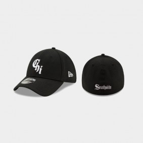 Chicago White Sox Black City Connect 39THIRTY Stretch Fit Men's Hat