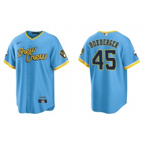 Men's Milwaukee Brewers Brad Boxberger Powder Blue 2022 City Connect Replica Jersey