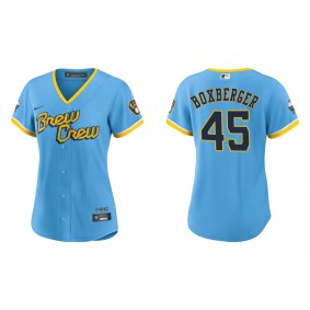 Women's Milwaukee Brewers Brad Boxberger Powder Blue 2022 City Connect Replica Jersey