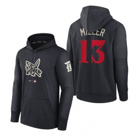 Brad Miller Texas Rangers Navy 2023 City Connect Pregame Performance Pullover Hoodie