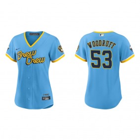 Brandon Woodruff Women's Brewers City Connect Replica Jersey