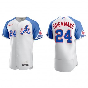 Men's Atlanta Braves Braden Shewmake White City Connect Authentic Jersey