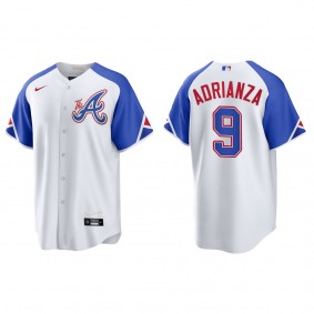 Men's Atlanta Braves Ehire Adrianza White City Connect Replica Jersey