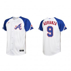 Youth Atlanta Braves Ehire Adrianza White City Connect Replica Jersey