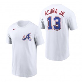 Men's Atlanta Braves Ronald Acuna Jr. White 2023 City Connect Name & Number T-Shirt