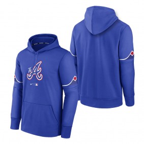 Atlanta Braves Royal 2023 City Connect Pregame Performance Pullover Hoodie