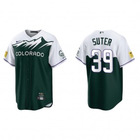 Brent Suter Men's Colorado Rockies Nike Green City Connect Replica Jersey