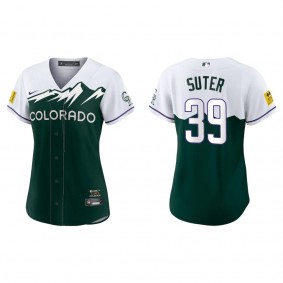 Brent Suter Women's Colorado Rockies Nike Green City Connect Replica Jersey