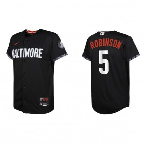 Brooks Robinson Youth Baltimore Orioles Black 2023 City Connect Replica Jersey