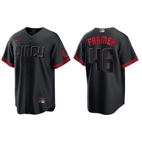 Buck Farmer Cincinnati Reds Nike Black 2023 City Connect Replica Jersey