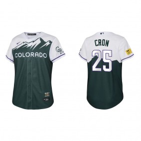 C.J. Cron Youth Colorado Rockies Green 2022 City Connect Replica Jersey